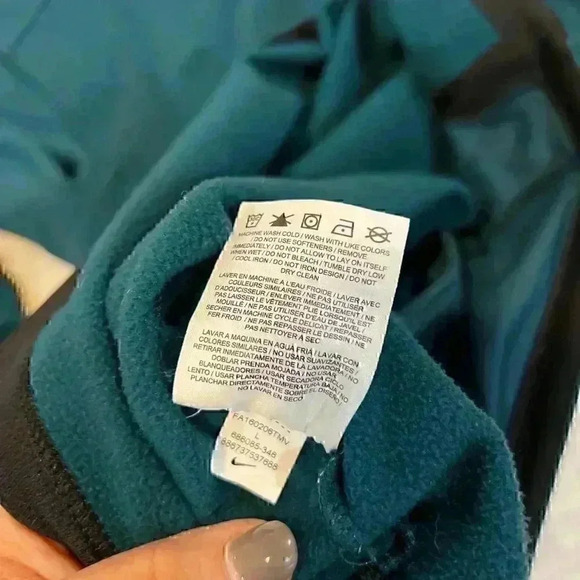 Nike Golf Mens Teal Black Pullover microfiber lined, size large - Picture 9 of 10